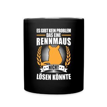 Gerbille résout mes problèmes de gerbille rongeur - Mug uni - noir - Devant