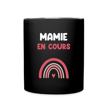 granny in progress rainbow gift granny - Full Colour Mug - black - Front