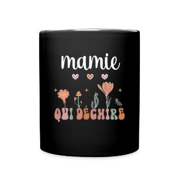 Granny Tearing Boho Bohemian Flowers Granny Gift - Full Colour Mug - black - Front