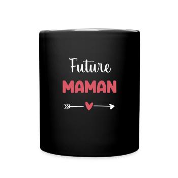 future mom heart gift mother - Full Colour Mug - black - Front