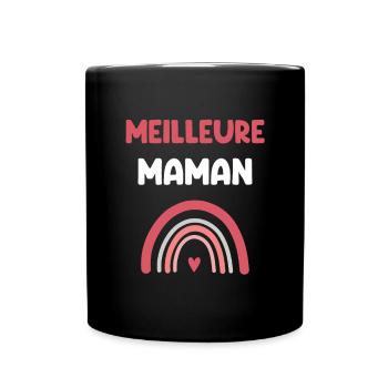 Bestes Regenbogen-Mama-Mutter-Geschenk - Tasse einfarbig - Schwarz - Vorne