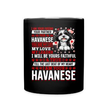 Cute Havanese Dog Owner - Full Colour Mug - black - Front