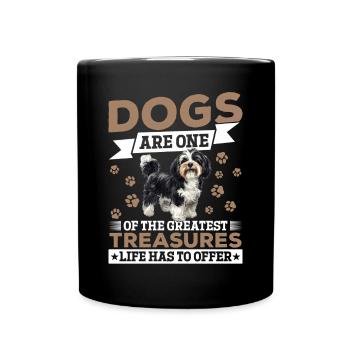 Mignon propriétaire de chien havanais - Mug uni - noir - Devant