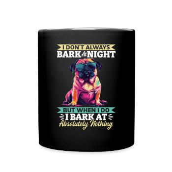 Mignon propriétaire de chien carlin - Mug uni - noir - Devant