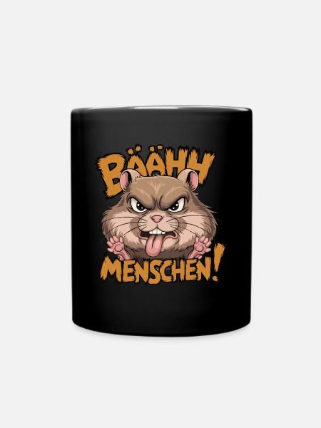 Bääh Menschen Lustiger Hamster - Tasse einfarbig - Schwarz
