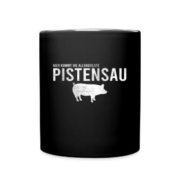Pistensau Skier Fun - Full Colour Mug - black - Front