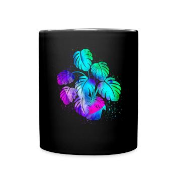 Amateur de plantes jardinage Aquarelle - Mug uni - noir - Devant