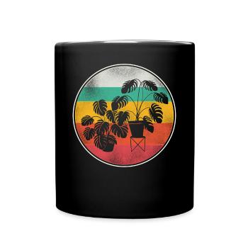 Amoureux des plantes jardinage rétro - Mug uni - noir - Devant