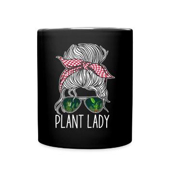 Amateur de plantes Jardinier Plante Dame - Mug uni - noir - Devant