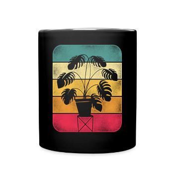 Amoureux des plantes jardinage rétro - Mug uni - noir - Devant