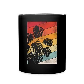 Amoureux des plantes jardinage rétro - Mug uni - noir - Devant