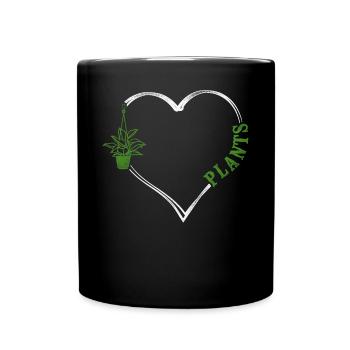 Plant Lover Gardening Heart Plants - Tasse einfarbig - Schwarz - Vorne