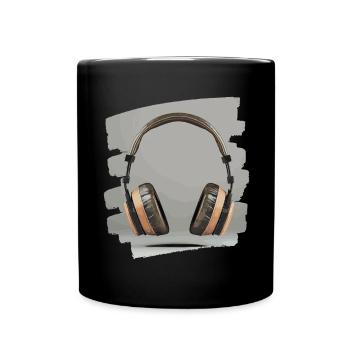 Kopfhörer - Tasse einfarbig - Schwarz - Vorne