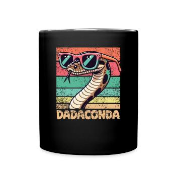 Dadaconda Vatertag bester Papa Anakonda Anakonda - Tasse einfarbig - Schwarz - Vorne