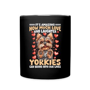 Yorkshire Terrier Propriétaire d’un chien Yorkie - Mug uni - noir - Devant