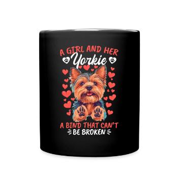 Yorkshire Terrier Propriétaire d’un chien Yorkie - Mug uni - noir - Devant