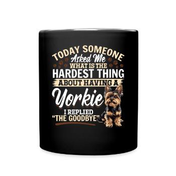 Yorkshire Terrier Propriétaire d’un chien Yorkie - Mug uni - noir - Devant