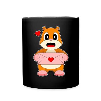 Lettre d’amour pour hamster - Mug uni - noir - Devant