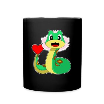 Serpent Mariée Coeur Mariage - Mug uni - noir - Devant