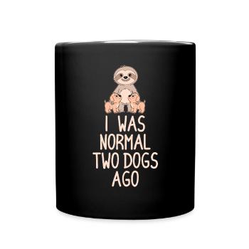 J’étais normal, il y a deux chiens - Mug uni - noir - Devant