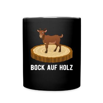 Charpentier Charpentier Charpentier Construction en bois Bock auf Holz - Mug uni - noir - Devant