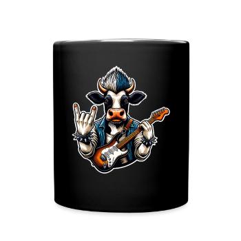 Kuh Rock and Roll Guitarist - Full Colour Mug - black - Front