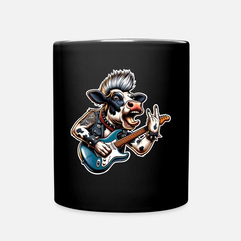 Kuh Guitariste de Rock and Roll - Mug uni - noir