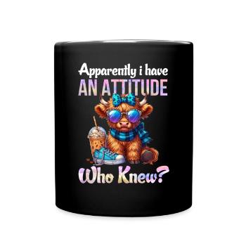 Scottish Highland Cow Scotland Farm - Full Colour Mug - black - Front