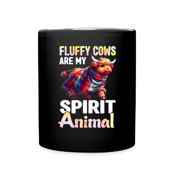 Scottish Highland Cow Scotland Farm - Full Colour Mug - black - Front