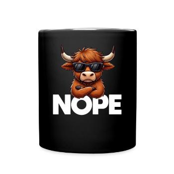 Scottish Highland Cow Scotland Farm - Full Colour Mug - black - Front