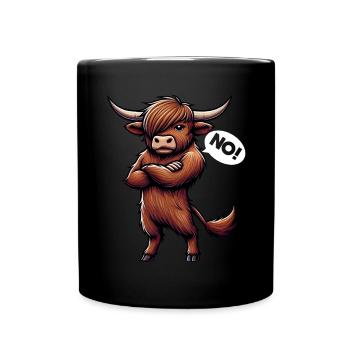 Scottish Highland Cow Scotland Farm - Full Colour Mug - black - Front