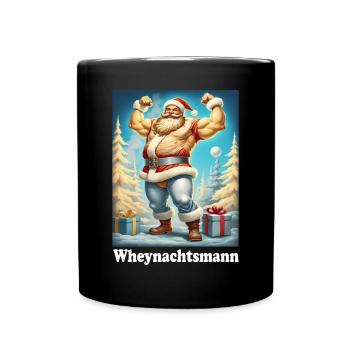 Gym de Noël Bodybuilder Wheynachtsmann - Mug uni - noir - Devant