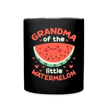 Pastèque grand-mère melon Cadeau de fruits d’été - Mug uni - noir - Devant
