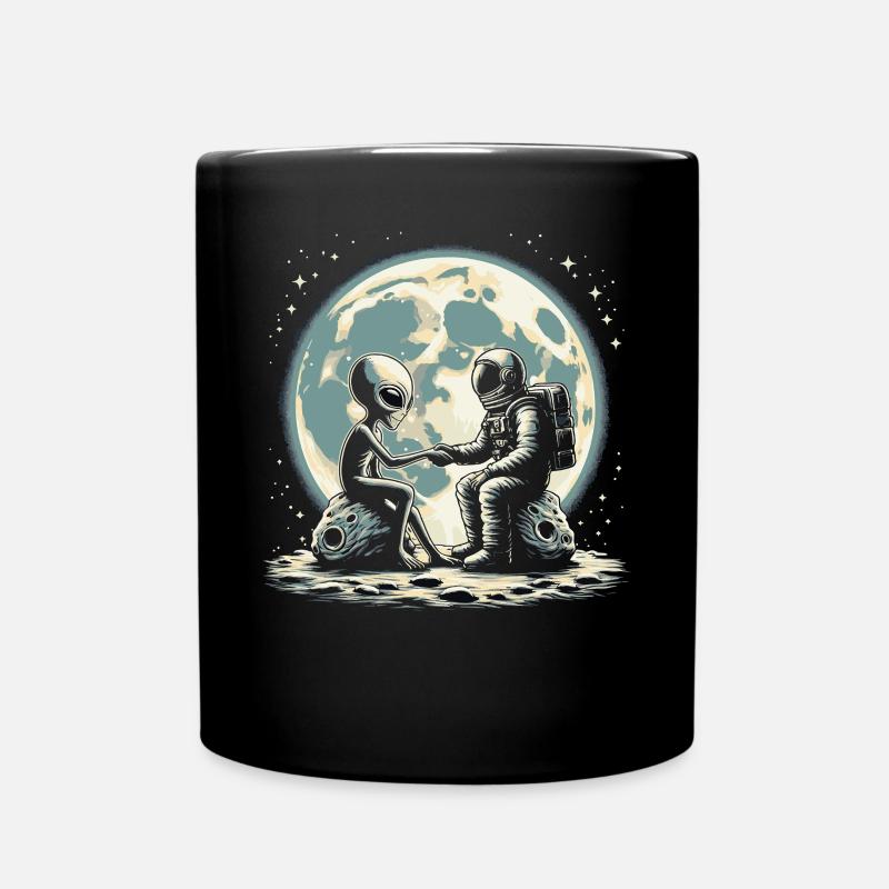 Alien Ufo Ausserirdischer Galxie Geschnek - Tasse einfarbig - Schwarz