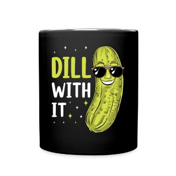 Dill Pickle Ich Gehöre Zu Den Pickles - Tasse einfarbig - Schwarz - Vorne