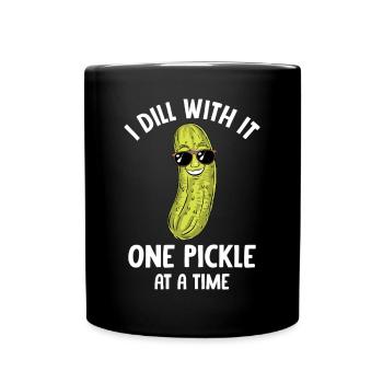 Dill Pickle Ich Gehöre Zu Den Pickles - Tasse einfarbig - Schwarz - Vorne