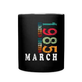 March 1985 Anniversary March 1985 March - Full Colour Mug - black - Front