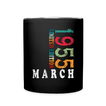 March 1955 March Anniversary March 1955 - Full Colour Mug - black - Front