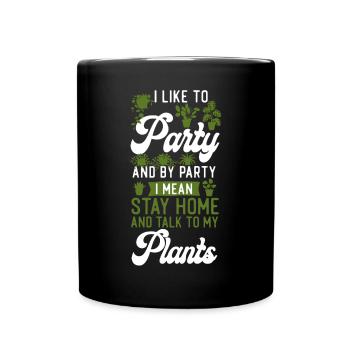 Plant Lover Gardening I Like To - Tasse einfarbig - Schwarz - Vorne