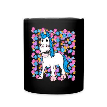 Enfants Enfant Licorne Licornes Bébé Bambins - Mug uni - noir - Devant
