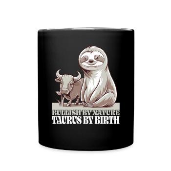 Taureau, Signe du zodiaque, Paresseux - Mug uni - noir - Devant