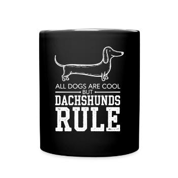 Alle Hunde Sind Cool Aber Dackel Regieren - Tasse einfarbig - Schwarz - Vorne