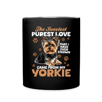 Yorkshire Terrier Propriétaire d’un chien Yorkie - Mug uni - noir - Devant