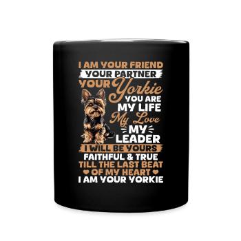 Yorkshire Terrier Propriétaire d’un chien Yorkie - Mug uni - noir - Devant