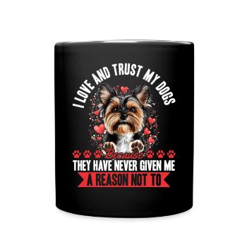 Yorkshire Terrier Propriétaire d’un chien Yorkie - Mug uni - noir - Devant