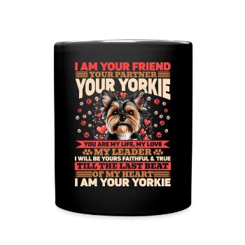 Yorkshire Terrier Propriétaire d’un chien Yorkie - Mug uni - noir - Devant