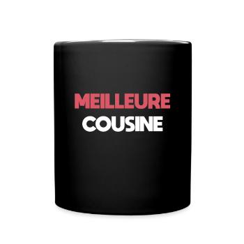 Bestes Cousin-Geschenk Cousine - Tasse einfarbig - Schwarz - Vorne