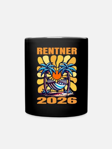 Rentner 2026 - Tasse einfarbig - Schwarz
