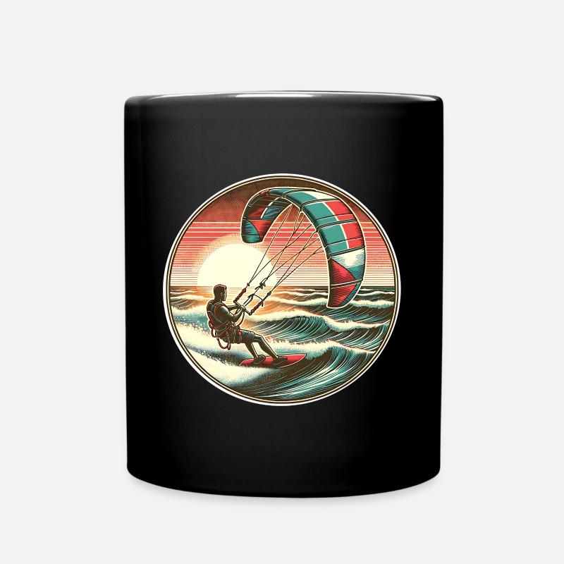 Kitesurf Kitesurfer Kiteboard - Mug uni - noir