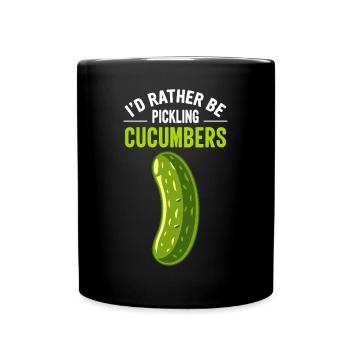 Cornichon à l’aneth Je suis l’un des cornichons - Mug uni - noir - Devant